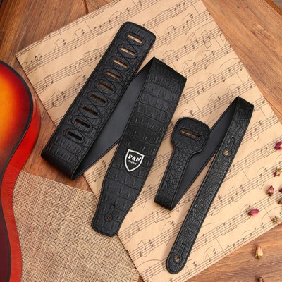 Ремень для гитары "Аллигатор" кожаный, 150 см