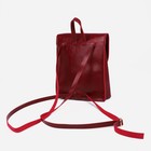 Мини-рюкзак из искусственной кожи на магните, цвет красный - Фото 2