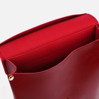 Мини-рюкзак из искусственной кожи на магните, цвет красный - Фото 4