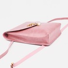 Мини-рюкзак из искусственной кожи на магните, цвет розовый - Фото 3