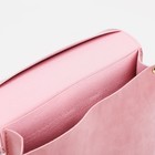 Мини-рюкзак из искусственной кожи на магните, цвет розовый - Фото 4