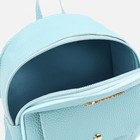 Рюкзак на молнии, наружный карман, цвет голубой - Фото 4