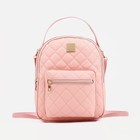 Рюкзак-мини из искусственной кожи на молнии, 1 карман, цвет розовый - фото 319458073
