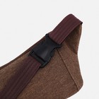 Поясная сумка на молнии, наружный карман, цвет коричневый - Фото 4