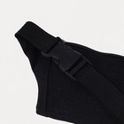 Поясная сумка на молнии, наружный карман, цвет чёрный - фото 7808378
