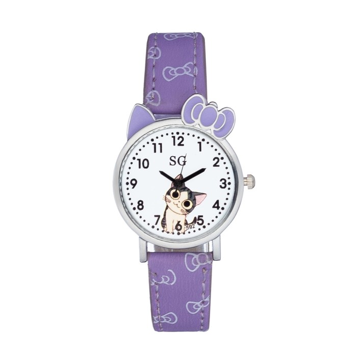 Часы наручные кварцевые детские "Котенок", d-3 см - Фото 1