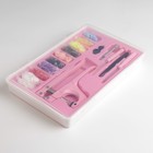 Набор для установки пластиковых кнопок: кнопки, d=13 мм, 100 шт., щипцы, шило, отвёртка, пинцет, в органайзере - Фото 4