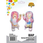 Шар фольгированный 28" фигура "Блок, Персонаж девочка", 2ст. - фото 32582792