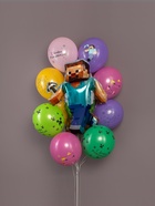 Воздушный шар фольгированный 33" «Человек пиксельный» 9615142