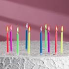 Свечи в торт "Цветное пламя", 6 см, набор 10 шт - фото 317807812
