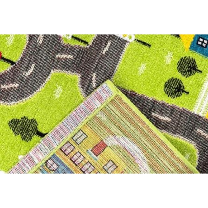 Ковер Play rugs, размер 80x150 см, дизайн D784A GREEN/CREAM - Фото 1