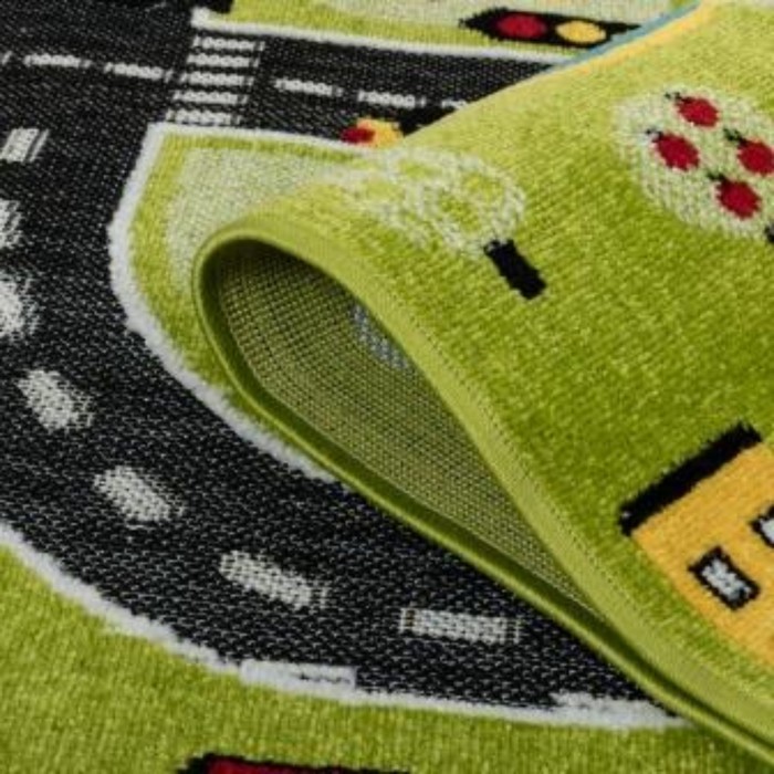 Ковер Play rugs, размер 120x170 см, дизайн D591A GREEN/CREAM - фото 1907718477