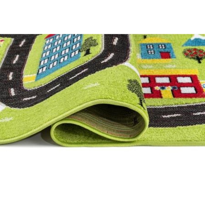 Ковер Play rugs, размер 120x170 см, дизайн D784A GREEN/CREAM - фото 1907718481