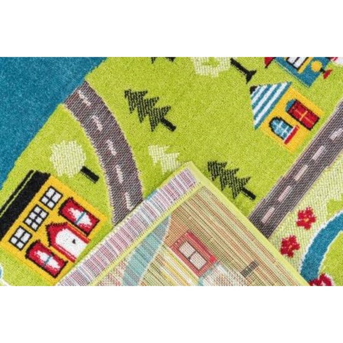 Ковер Play rugs, размер 120x170 см, дизайн D788A GREEN/CREAM - фото 1907718485