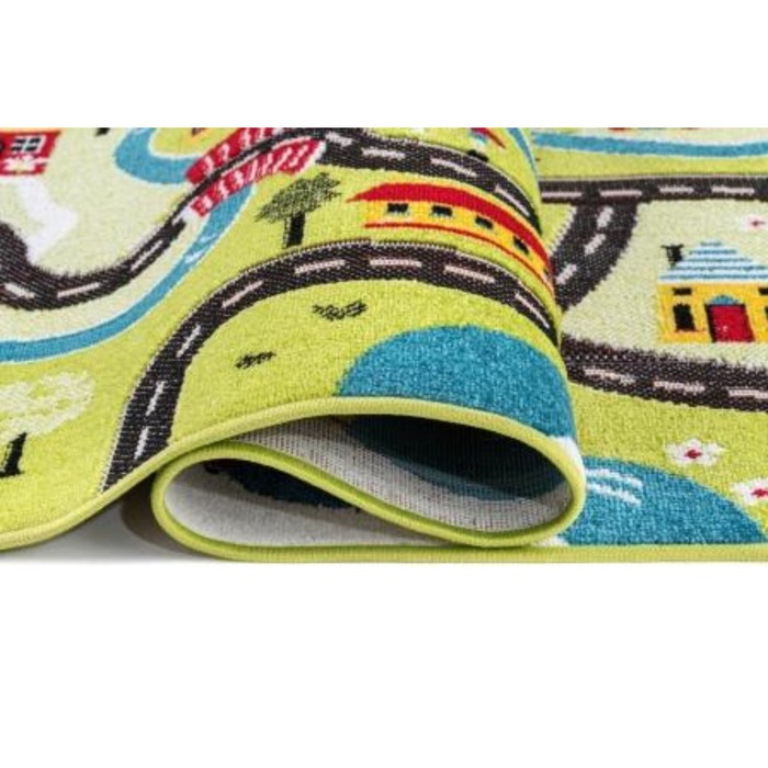 Ковер Play rugs, размер 120x170 см, дизайн D788A GREEN/CREAM - фото 1907718486