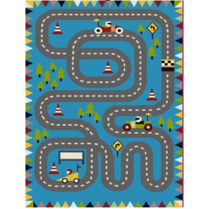 Ковер Play rugs, размер 120x170 см, дизайн E202A BLUE/BLUE - фото 1907718499