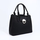 Сумка-тоут "Оливи" на молнии, цвет чёрный - фото 22211619