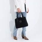 Сумка-тоут "Оливи" на молнии, цвет чёрный - фото 22211624