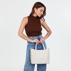 Сумка женская на молнии «Оливи», цвет серый - фото 27101051