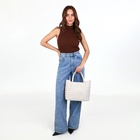 Сумка женская на молнии «Оливи», цвет серый - фото 27101049