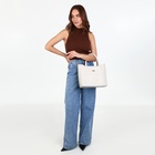 Сумка женская на молнии «Оливи», цвет серый - фото 27101050