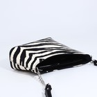Сумка кросс-боди на молнии, наружный карман, цвет зебра - Фото 5