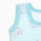 Комплект для мальчика (майка/трусы на подгузник), цвет голубой/овечки, рост 68-74 см - фото 27141150