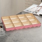 Подставка для украшений 12 ячеек, 35×24×3, толщина 3 мм, цвет розовый - Фото 2