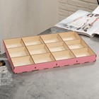 Подставка для украшений 12 ячеек, 35×24×3, толщина 3 мм, цвет розовый - Фото 3