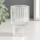 Стеклянный подсвечник «Цилиндр. Столбик», двухсторонний, прозрачный, d=2 и 3.5 см, 4.2?4.2?6.8 см (комплект 2 шт) - фото 25305365