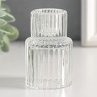 Стеклянный подсвечник «Цилиндр. Столбик», двухсторонний, прозрачный, d=2 и 3.5 см, 4.2?4.2?6.8 см (комплект 2 шт) - фото 25305366