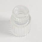 Стеклянный подсвечник «Цилиндр. Столбик», двухсторонний, прозрачный, d=2 и 3.5 см, 4.2?4.2?6.8 см (комплект 2 шт) - фото 25487240