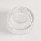 Подсвечник стекло "Торт" двухсторонний прозрачный d- 2 и 5 см 6,2х6,2х5 см - Фото 3