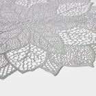 Набор салфеток сервировочных на стол Доляна «Цветок», 4 шт, 43×43 см, цвет серебряный - Фото 4