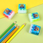 Точилка пластиковая с контейнером, двойная, МИКС, Щенячий патруль (комплект 12 шт) - фото 44778776