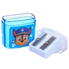 Точилка пластиковая с контейнером, двойная, МИКС, Щенячий патруль (комплект 12 шт) - фото 44634395