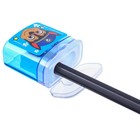 Точилка пластиковая с контейнером, двойная, МИКС, Щенячий патруль (комплект 12 шт) - фото 44634397