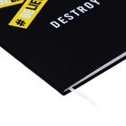 Дневник универсальный для 1-11 класса Destroy, интегральная обложка, искусственная кожа, шелкография, ляссе, 80 г/м2 - Фото 3