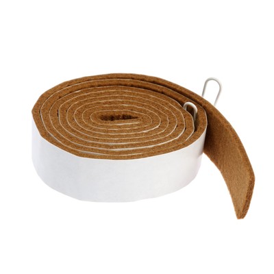 Самоклеящиеся подпятники для мебели ТУНДРА 100×2×0.3 см, фетр, коричневые