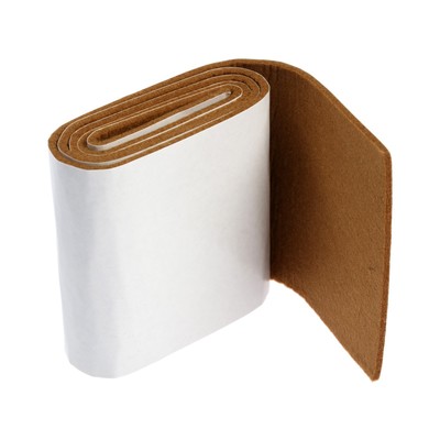 Самоклеящиеся подпятники для мебели ТУНДРА 100×10×0.3 см, фетр, коричневые