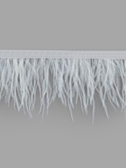 Перья страуса декоративные, на ленте, 8-10 см, 5±0.5 м, белые - Фото 4