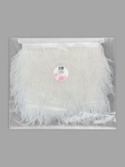 Перья страуса декоративные, на ленте, 8-10 см, 5±0.5 м, белые - Фото 5