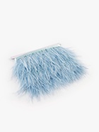 Перья страуса декоративные, на ленте, 8-10 см, 5±0.5 м, голубые - Фото 2