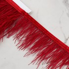 Тесьма с перьями страуса, 8-10 см, 5±0.5 м, бордовая - Фото 3
