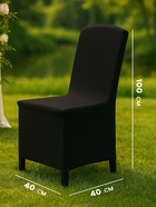 Чехол на стул, чёрный, 90×40×40 см, 100% полиэстер - Фото 2