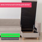 Угловой диван «Киото», механизм еврокнижка, угол универсальный, велюр, цвет бежевый - Фото 4