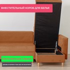 Угловой диван «Ванкувер», механизм еврокнижка, угол универсальный, велюр, цвет оранжевый - Фото 4