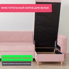 Угловой диван «Ванкувер», механизм еврокнижка, угол универсальный, велюр, цвет пыльная роза - Фото 4