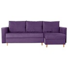 Угловой диван «Ванкувер», механизм еврокнижка, угол универсальный, велюр, цвет фиолетовый - Фото 1