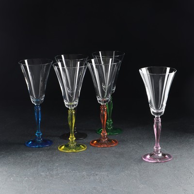 Набор бокалов для вина «Виктория», 6 шт, 190 мл, хрустальное стекло